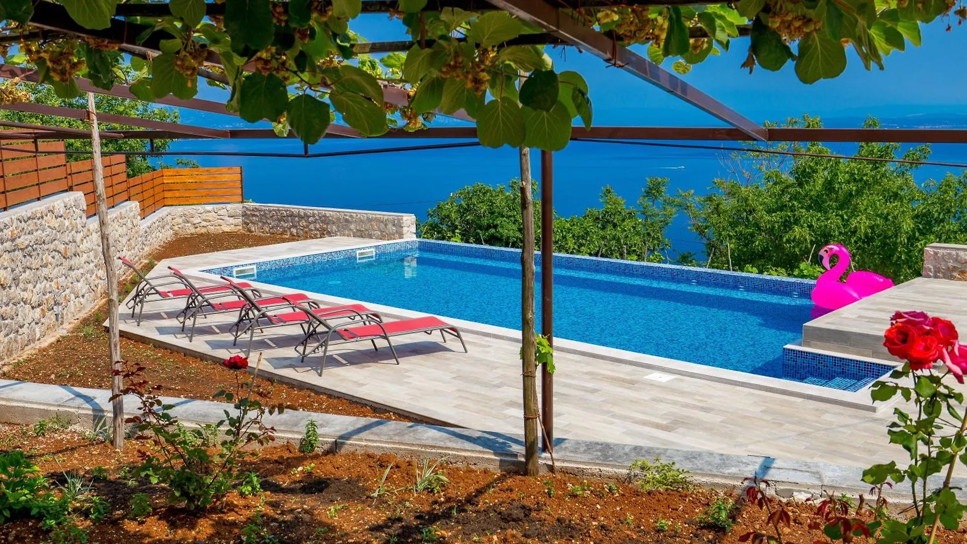 Mošćenička Draga Ferienhaus Mit Grossem Garten Und Pool בית נופש